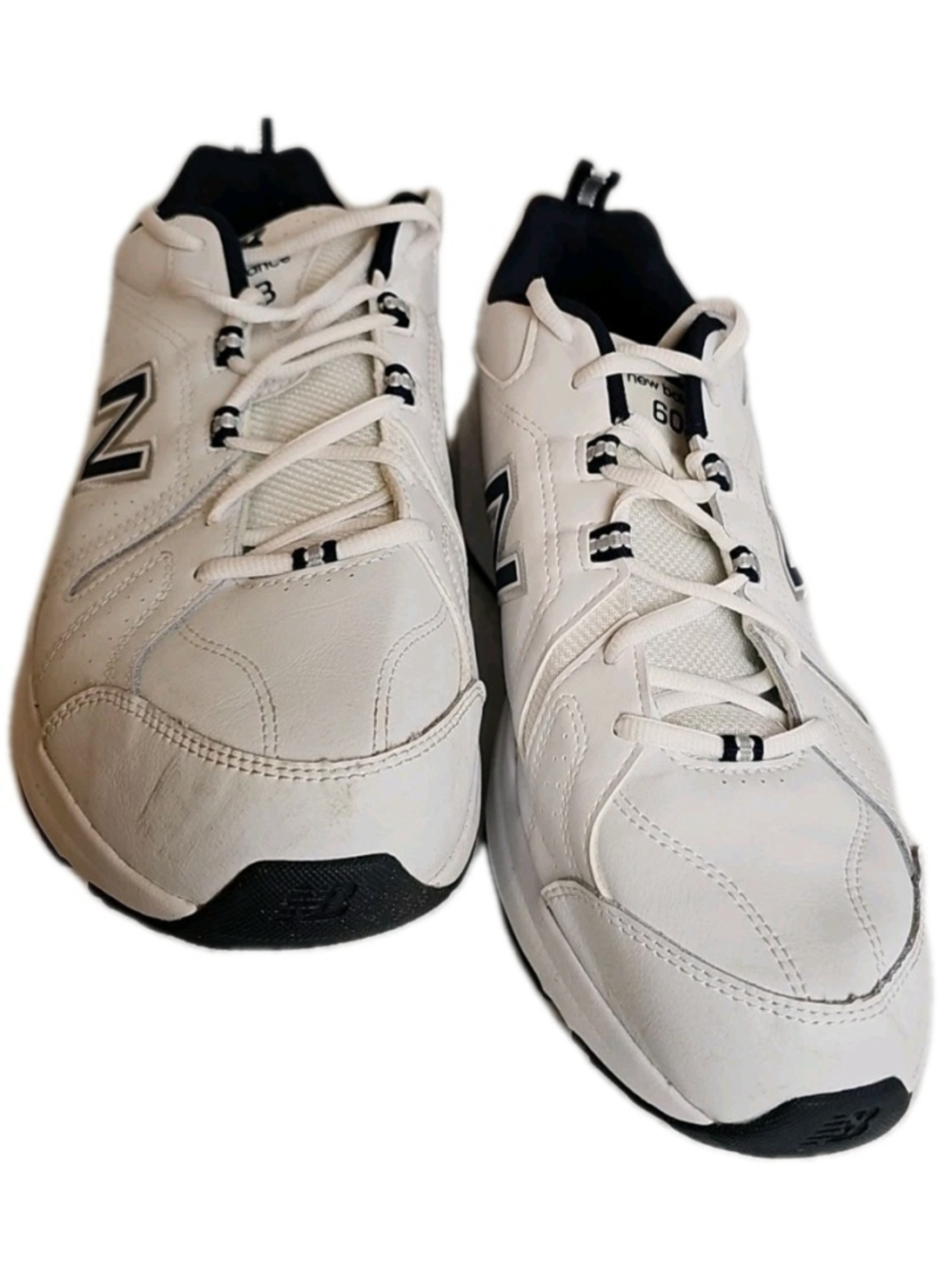 New Balance 608 White Leather Trainer Shoes Sneakers Men's Size 12 2E MX608WN5